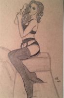Beauty in stockings
